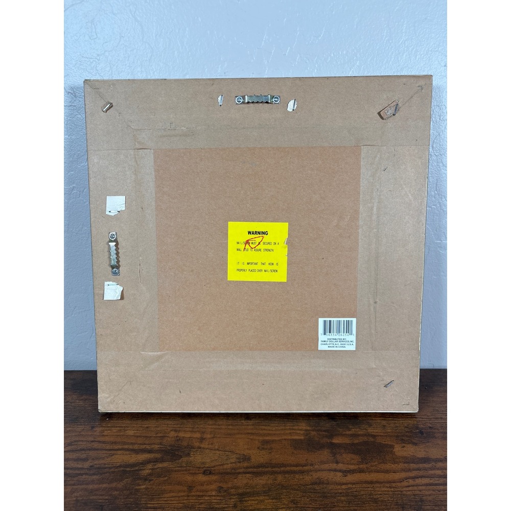 Square Gold Ornate Wall Mirror Floral Botanical Relief Frame 13.5" x 13.5" - Picture 5 of 5